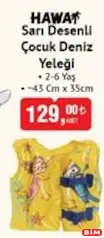 HAWAİ SARI DESENLİ ÇOCUK DENİZ YELEĞİ